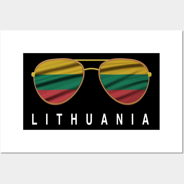 Lithuania Sunglasses, Lithuania Flag, Lithuania gift ,  Lithuanian , Wall Art by JayD World